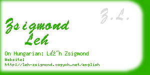 zsigmond leh business card